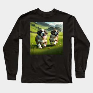 St. Bernard Puppies Long Sleeve T-Shirt